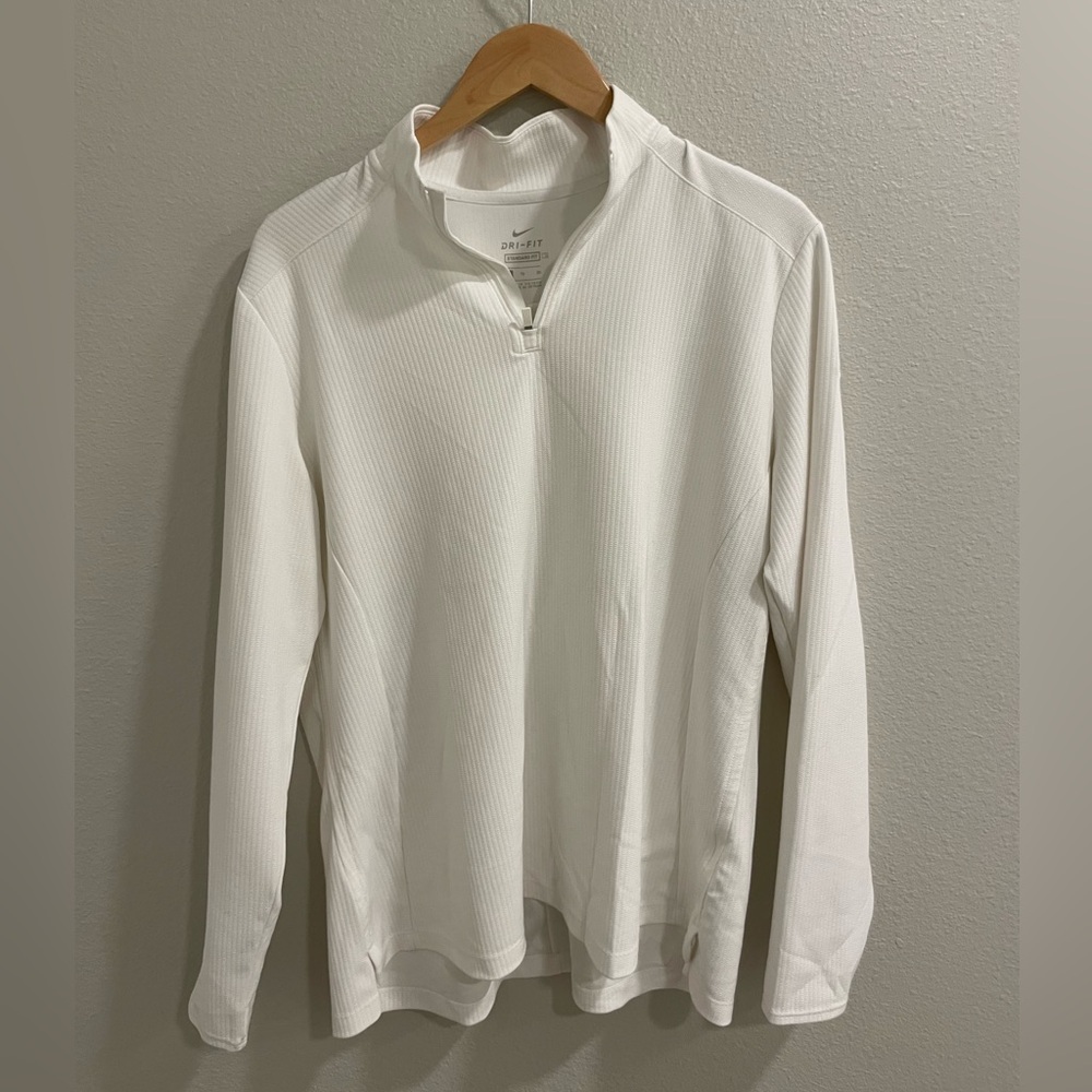 Nike Dri-Fit White Quarter Zip